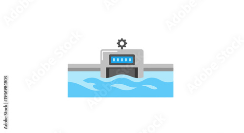 Industrial Dam Water Control Structure.