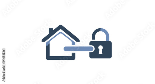 House Key Lock Security Symbol.