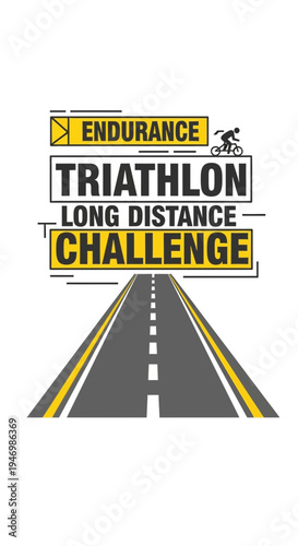 Inspiring Endurance Triathlon Event Branding Road Design With Challenging Long Distance Course