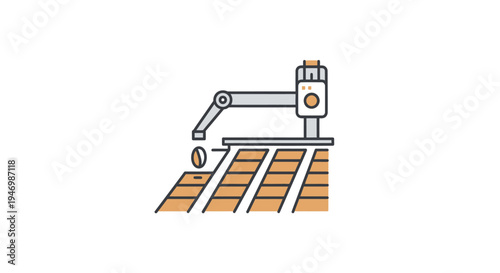 Industrial robotic arm machine technology.