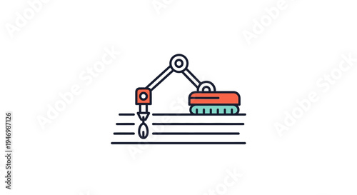 Industrial robotic arm machine.