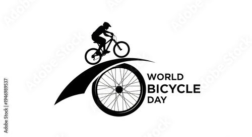 Celebrating world bicycle day with a dynamic and symbolic logo design