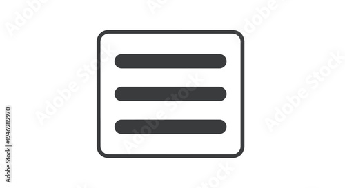 Menu icon with three horizontal lines.