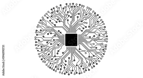 Circuit board design with black square center