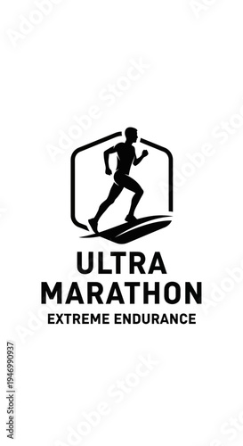 Inspiring Silhouette Depicting Ultra Marathon Runner, Symbolic Of Strength And Endurance