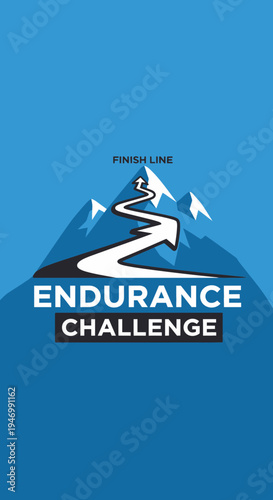 Inspiring Visual Depicting the Endurance Challenge, Reaching the Finish Line, and Overcoming