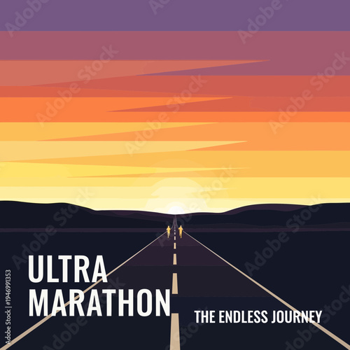 Inspiring Visual Depiction of the Ultra Marathon: The Endless Road to Achievement and Victory