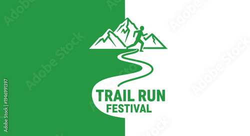 Inspiring Visual Of Trail Run Festival Featuring Silhouette Athlete Running On Mountains