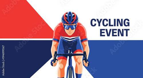 Intense Road Race Athlete Cycling Event Graphics