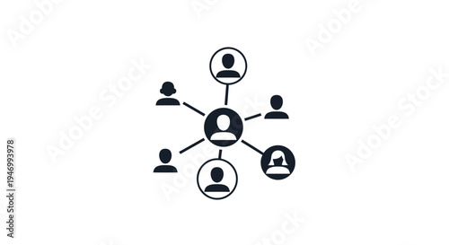 People Network Connections Social Media Icons.