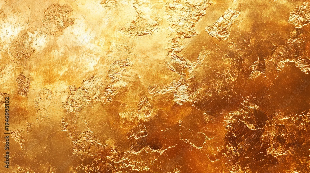 Fototapeta premium Gold cement wall texture with natural metallic shimmer and rough concrete surface showing detailed patterns and warm earthy tones perfect for interior design and architectural backgrounds 