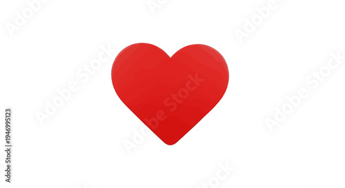 Red Heart Shape Symbol Love Icon.