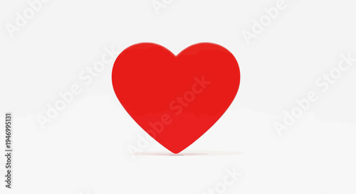 Red Heart Shape Symbol Love Icon.