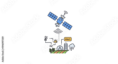 Satellite Technology Communication System Network.