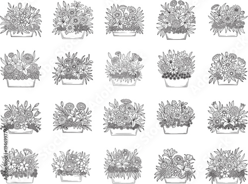 Flower Swag, Floral Swag, Botanical