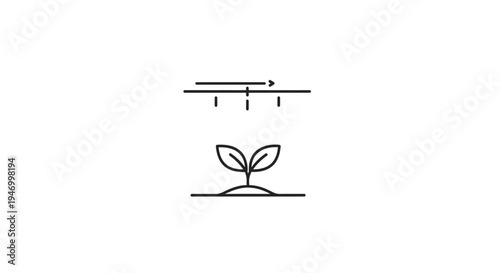 Simple line drawing of a sprout.