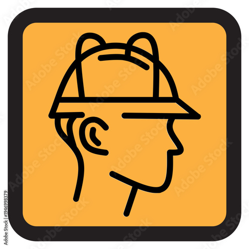 Construction Worker Safety Icon