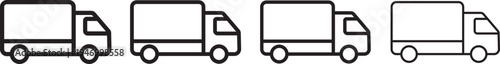 truck icon set vector.