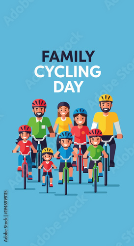 Joyful Family Cycling Adventure Day For Active Outdoor Recreation