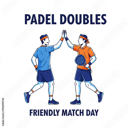 Joyful Padel Doubles Players Celebrate a Friendly Match Victory Together