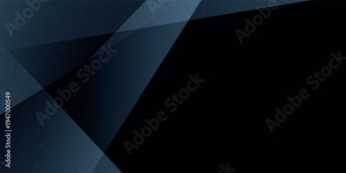 Modern black blue abstract background. Minimal. Color gradient. Dark. Web banner. Geometric shape. 3d effect. Lines stripes triangles.