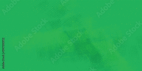 Abstract Green Grunge Background with Yellow Brush Strokes and Noise Texture