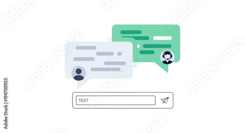 Online Customer Service Chat, Digital Support Interaction. User Messaging with Agent for Web Assistance.