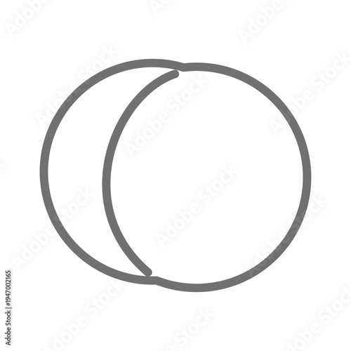 桃の線画アイコン（アウトライン）