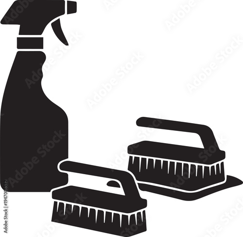 DIY Tools: Minimal silhouette of a hammer, a Phillips head screwdriver, and a pair of pliers.