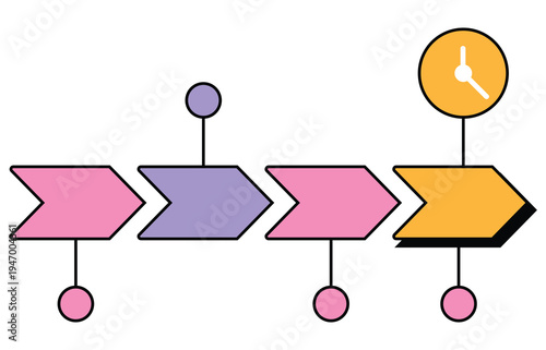 Colorful steps progress growth stages flat design vector illustration scalable graphic