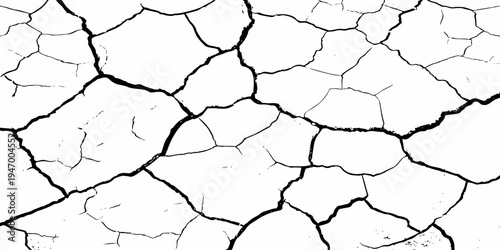 abstract grunge vector illustration.Cracked concrete rock black and white vector background.Distressed Overlay Texture.	