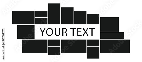 Photo collage frames template for interior design. Vector collage layout for photo montage. Photo collage set. Collage template frames. Vector eps10.