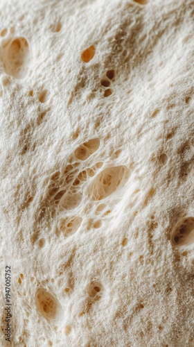 Macro View of Fermented Bread Dough Texture