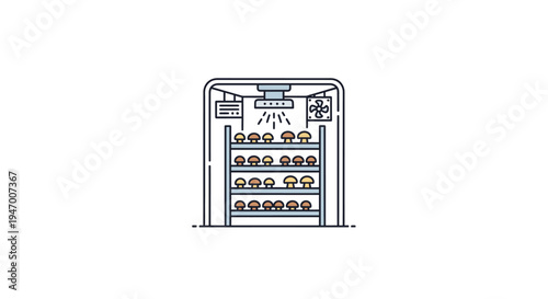 Detailed drawing of a server rack.