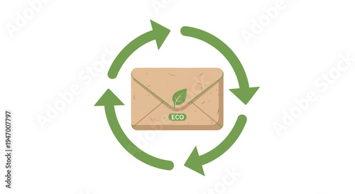 Eco friendly paper envelope recycling.