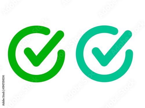 Verification symbol with a check mark.