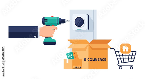 E-commerce Smart Home Device Installation & Delivery Concept