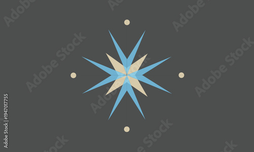 vector illustration of a snowflake ..
