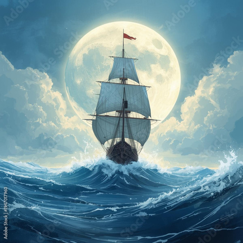 Voyage Under the Light of the Full Moon