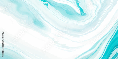 Vector Turquoise Swirl Abstract, fluid turquoise patterns swirling canvas, evoke tranquil oceanic depths, artistic elegance. 