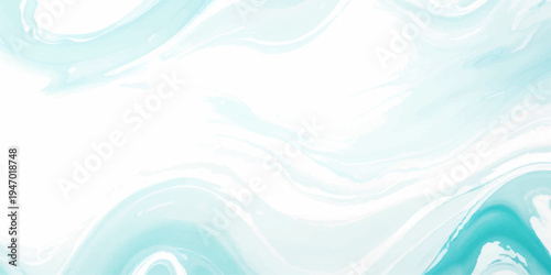 Vector Watercolour serenity light washes swirling aquamarine blue, creating ethereal textures, evoke tranquil, abstract, gentle fluidity.