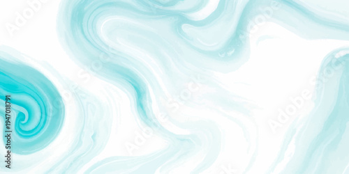 Vector Abstract turquoise liquid background, swirling water like formation, resembling fluid dynamics, a sense of ethereal movement and artistic expression.