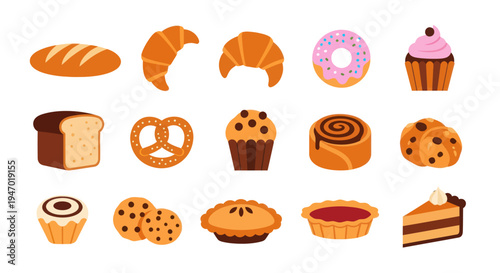 Bakery items illustration