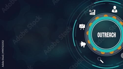 Effective business outreach and marketing strategies, Professional global communication concepts, Digital network growth and corporate connection icons.