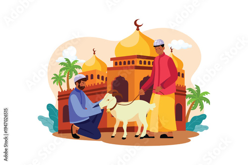 Eid al-Adha sheep illustration