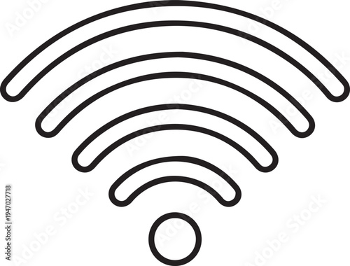 Black and white of a wi fi wireless signal wifi