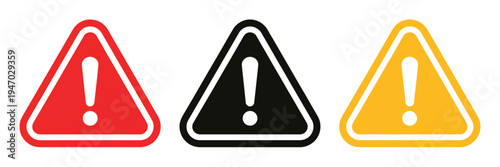 Safety Alert Icon – Minimalist Warning Triangle Vector