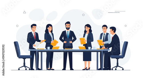 Business Meeting Team Collaboration Discussion Strategy Planning Corporate Office