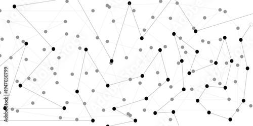 Abstract connecting dots and lines. Connection science and technology background. Vector illustration