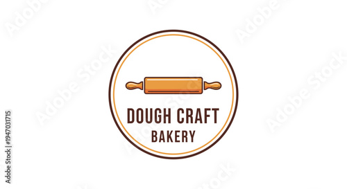 Bakery logo with rolling pin symbol 1.